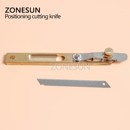 ZONESUN Hand DIY Draw Gauge Professional Patchwork Fabric leather Craft Cut Strap Sewing Cutter  Knife Tool With Blade