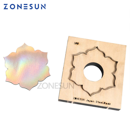 ZONESUN leather Cup mat flower Customized leather cutting die handicraft tool punch cutter mold DIY paper laser knife