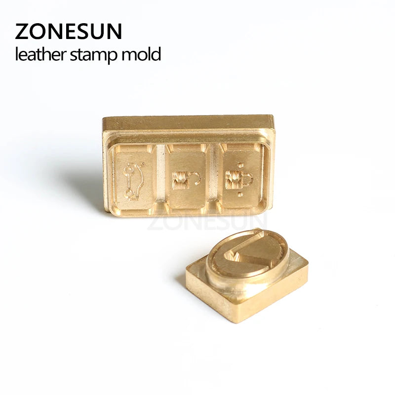 ZONESUN Customized copper Brass Stamp wood leather paper mold die cut bread die iron Heating emboss Mould Carving Brand Printing