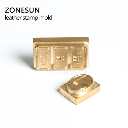 ZONESUN Customized copper Brass Stamp wood leather paper mold die cut bread die iron Heating emboss Mould Carving Brand Printing