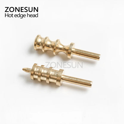 ZONESUN Leathercraft Round Metal Brass Leather Edge Side Burnishing Polished Round Edge Convenient Tools Burnisher Polisher