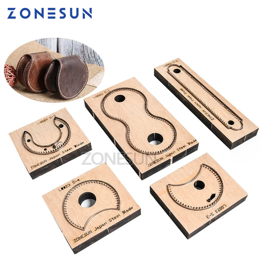ZONESUN RCP Horseshoe bag wallet leather cutting die Japan steel Blade coin purse leathe cutter mold DIY leather laser knife die