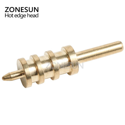 ZONESUN Leathercraft Round Metal Brass Leather Edge Side Burnishing Polished Round Edge Convenient Tools Burnisher Polisher