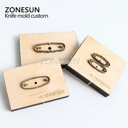 ZONESUN Customized leather shape laser punch die,photo paper,PVC/EVA sheet cutter mold,DIY leather laser knife die