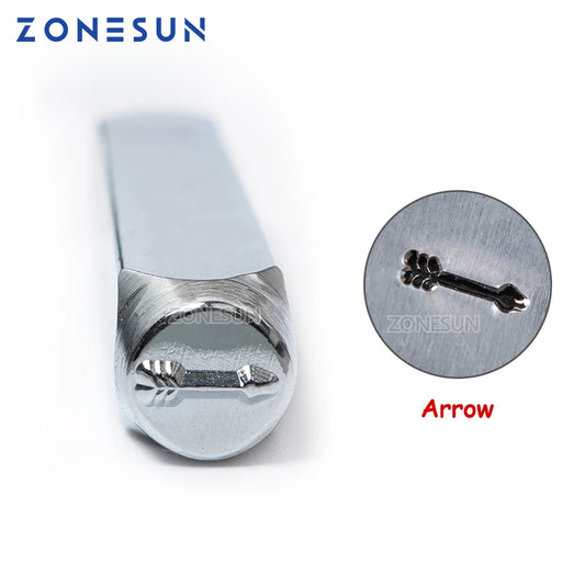 ZONESUN Arrow Jewelry Stamping Metal Alphabet LOGO Steel Stamps Mold Marking Tool Punch Die For Gold Ring Bracelet Necklace