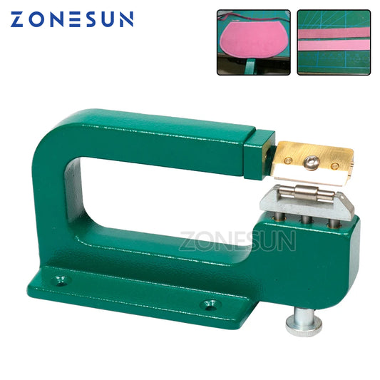 ZONESUN 807 Leather Splitter Leather Edge Cutting Machine Max 35mm Width Leather Skiver Vegetable Tanned Leather Peeler