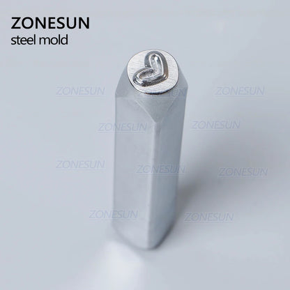 ZONESUN Heart Jewelry Stamping Metal Alphabet LOGO Steel Stamps Mold Marking Tool Punch Die For Leather Ring Bracelet Necklace