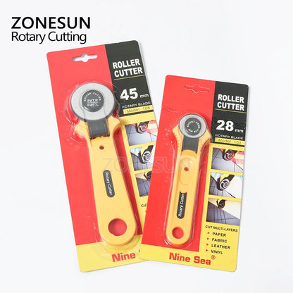 ZONESUN 1PCS 28mm  45mm Rotary Cutter Premium Quilters Sewing Quilting Fabric Cutting Craft Tool Leathercraft Tool