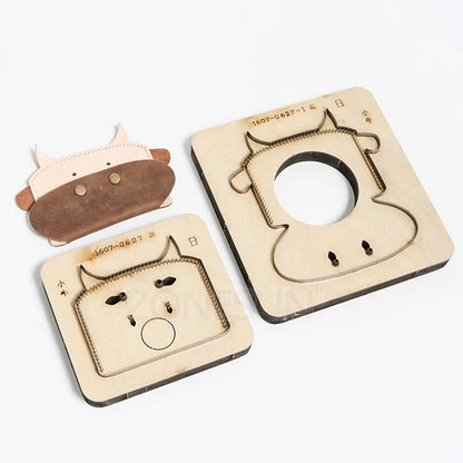 ZONESUN  Customized Calf Shape Leather Coin Holder Purse Minimalist Wallet Cutting Mold Die Cutter Animal Japanese Steel