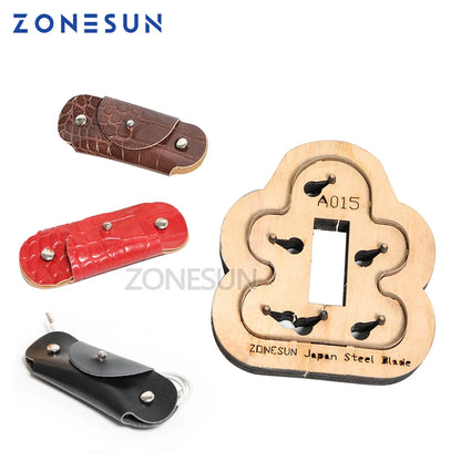ZONESUN A105 leather punching die key fob cutting die for handmade key ring key cover earphone handicraft leather tool accessory