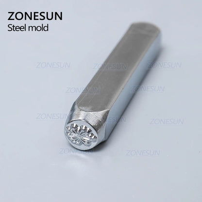 ZONESUN Dandelion Jewelry Stamping Metal Alphabet LOGO Steel Stamps Mold Marking Tool Punch Die For Gold Ring Bracelet Necklace