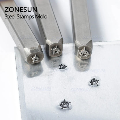 ZONESUN Anarchy Jewelry Stamping Metal Alphabet LOGO Steel Stamps Mold Marking Tool For Gold Ring Bracelet Necklace