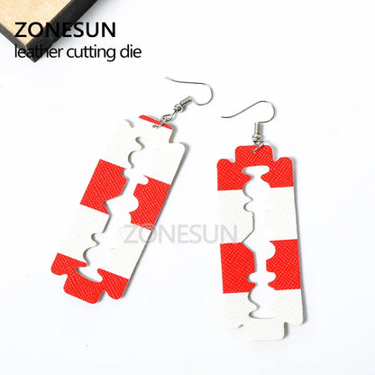 ZONESUN Custom Blade Shape Leather Earring Paper Cutting Die Tool For Die Cutting Machine DIY Punching Clicker Steel Rule Die