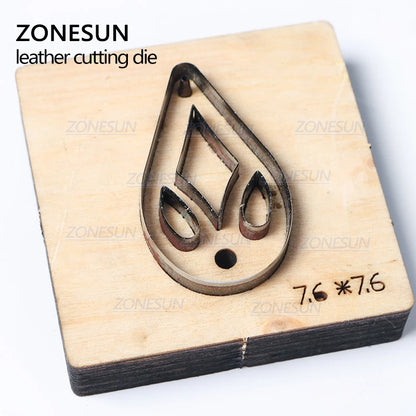 ZONESUN T7 DIY Custom Cutter Leather Earring Cutting Die Leather Cut Out Earring For Steel Rule Die Cutting Machine Press Tools