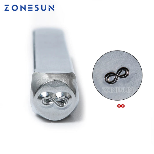ZONESUN Infinity Jewelry Stamping Metal Alphabet LOGO Steel Stamps Mold Marking Tool Punch Die For Gold Ring Bracelet Necklace