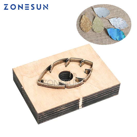 ZONESUN leather earring cutting die leaf shape paper art leather decoration tool for die cutting machine DIY handicraft cutter