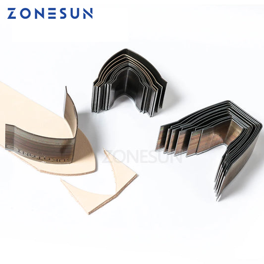 ZONESUN DIY Leather Craft Belt End Flat Sharp End Die Cut Mould Knife Set Punching Hand Tools Sharp Guitar Strap Cutter