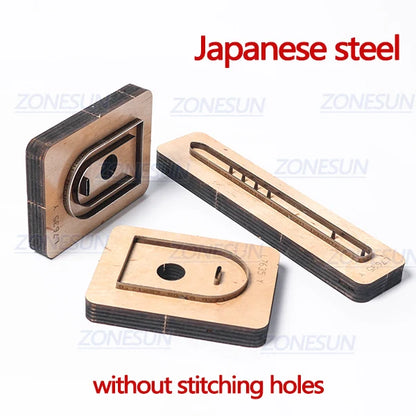 ZONESUN Custom Leather Die Cuts For Handmade Luggage Tag DIY Wedding Favors Cutting Clicker Die Steel Rule Die Leather Tools