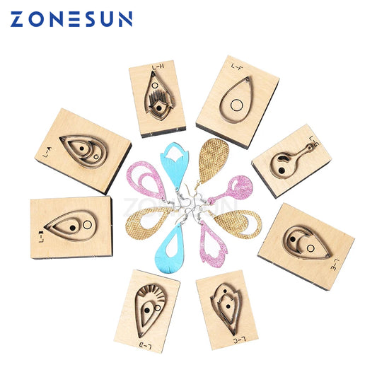 ZONESUN Leather Earring Cutting Die Tassel Steel Rule Die Leather Decoration Tool For Die Cutting Machine DIY Handicraft Cutter