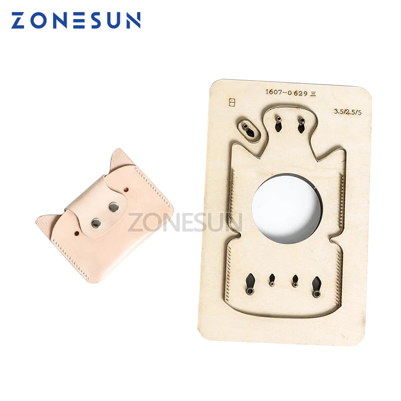 ZONESUN  Customized pig shape Leather Craft DIY Wooden Template Knife Punching tool punch Cutting mold die animal Japanese steel