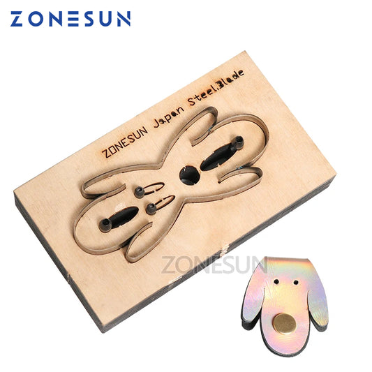 ZONESUN Dog Customized leather cutting die Leather DIY Craft wire earphone collector Wooden Template Punc Cut steel rule die