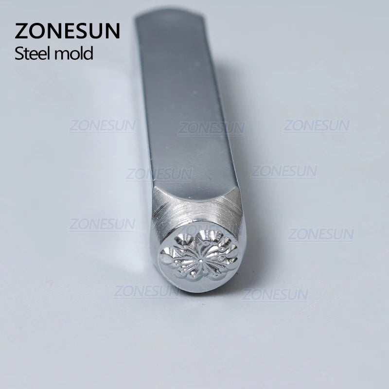 ZONESUN Dandelion Jewelry Stamping Metal Alphabet LOGO Steel Stamps Mold Marking Tool Punch Die For Gold Ring Bracelet Necklace