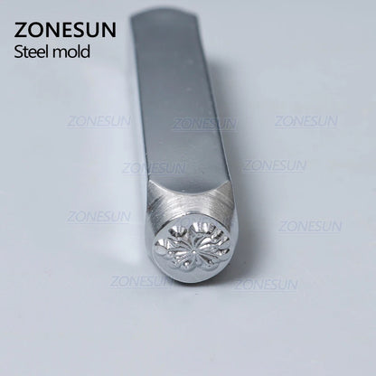 ZONESUN Dandelion Jewelry Stamping Metal Alphabet LOGO Steel Stamps Mold Marking Tool Punch Die For Gold Ring Bracelet Necklace
