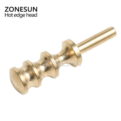 ZONESUN Leathercraft Round Metal Brass Leather Edge Side Burnishing Polished Round Edge Convenient Tools Burnisher Polisher