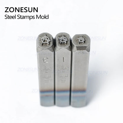 ZONESUN Anarchy Jewelry Stamping Metal Alphabet LOGO Steel Stamps Mold Marking Tool For Gold Ring Bracelet Necklace