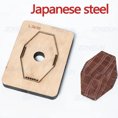 ZONESUN C1 Bank Credit Card Holder Custom Leather Cutting Die Handicraft Punching Tool DIY Paper Clicker Die Wooden Template