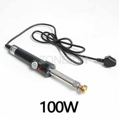 ZONESUN Leather stamping embossing machine soldering Branding iron for custom mold leather cake dessert logo handheld embosser