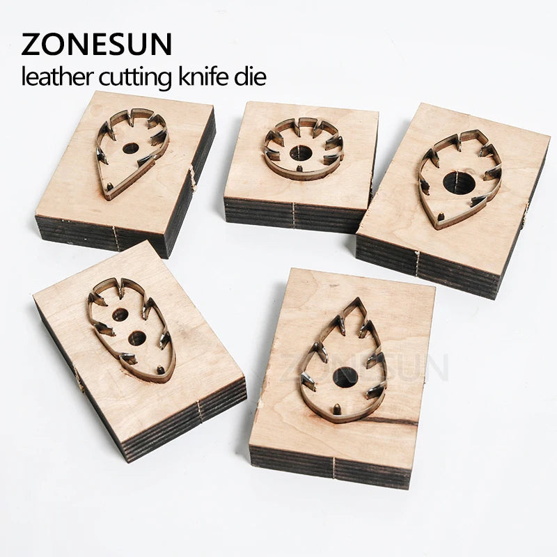 ZONESUN leather earring cutting die leaf shape paper art leather decoration tool for die cutting machine DIY handicraft cutter