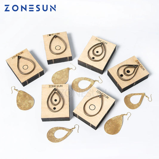 ZONESUN Earring Leather Die Cutters Drop Shape Paper Handmade Leather Knife Mold For Leather Decoration DIY Handicraft Cutter