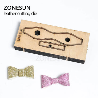 ZONESUN Bowknot Leather Cutting Die Papercraft Paper Art Leather Decoration Tool For Die Cutting Machine Diy Handicraft Cutter