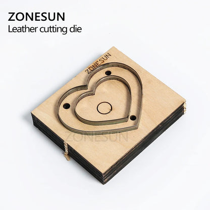ZONESUN Heart-shape cutting die bag accessory decoration punching tool for key fob die cutting machine DIY handicraft cutter