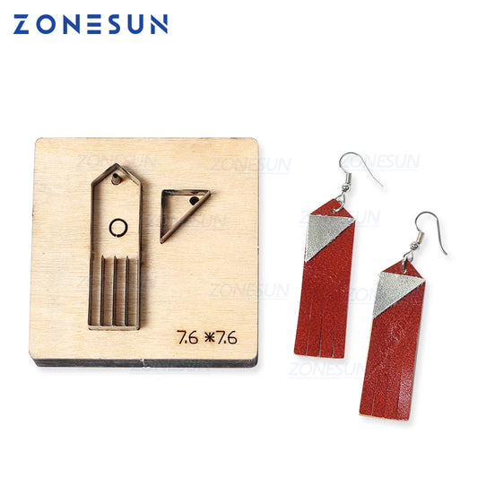 ZONESUN H5 shape custom leather paper earring decoration cutting steel rule click press die clicker tools handmade handicraft