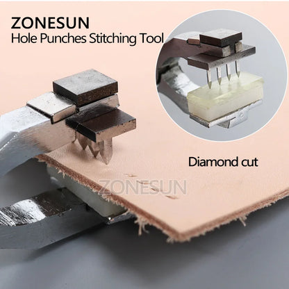 ZONESUN Hole Punching Pliers Stitching Punch Tool Puncher For Leather Craft Handcraft Sewing Tool Wallet Bracelet Handbag