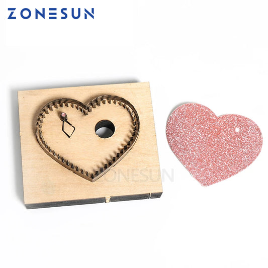 ZONESUN Heart-shape cutting die bag accessory decoration punching tool for key fob die cutting machine DIY handicraft cutter