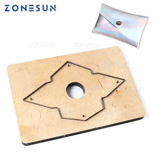 ZONESUN D4 Women Wallet Purse Japan Steel Blade Die Cutter Leather Template Punch Hand Tool Cut Knife Mould