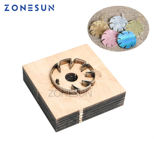 ZONESUN leather earring cutting die leaf shape paper art leather decoration tool for die cutting machine DIY handicraft cutter