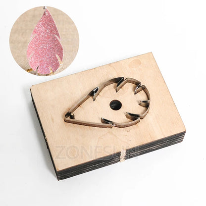 ZONESUN leather earring cutting die leaf shape paper art leather decoration tool for die cutting machine DIY handicraft cutter