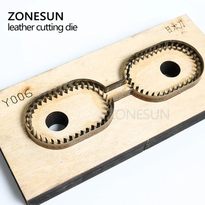 ZONESUN  Y006 Customized leather cutting die shape key ring  fob holder punch PVC/EVA sheet cutter mold DIY laser knife die