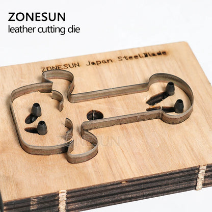 ZONESUN pig Leather craft blade shape Die Japan steel blade wire earphone collector Wooden Template Punc Cut steel rule die