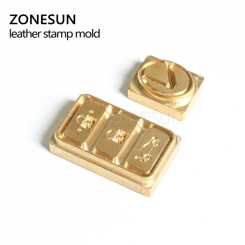ZONESUN Customized copper Brass Stamp wood leather paper mold die cut bread die iron Heating emboss Mould Carving Brand Printing