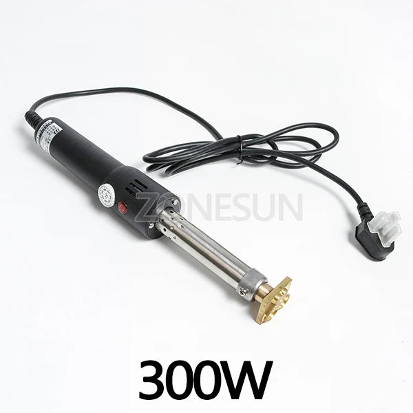 ZONESUN Leather stamping embossing machine soldering Branding iron for custom mold leather cake dessert logo handheld embosser