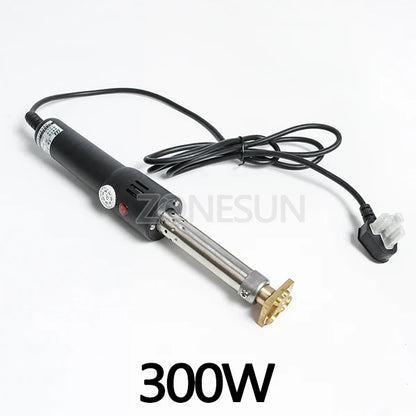 ZONESUN Leather stamping embossing machine soldering Branding iron for custom mold leather cake dessert logo handheld embosser