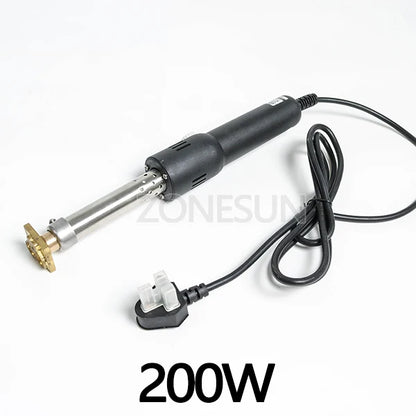 ZONESUN Leather stamping embossing machine soldering Branding iron for custom mold leather cake dessert logo handheld embosser