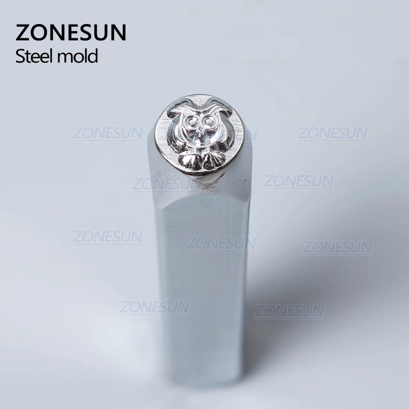 ZONESUN Owl Jewelry Stamping Metal Alphabet LOGO Steel Stamps Mold Marking Tool Punch Die For Gold Ring Bracelet Necklace