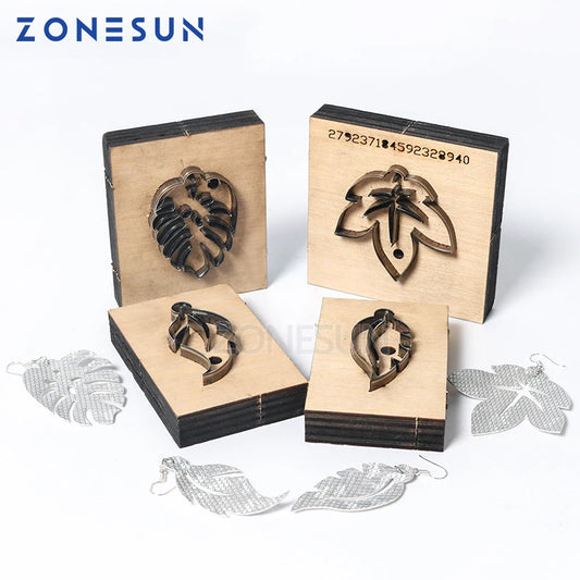 ZONESUN Leather Earring Cutting Die Leaf Shape Paper Art Leather Decoration Tool For Die Cutting Machine DIY Handicraft Cutter