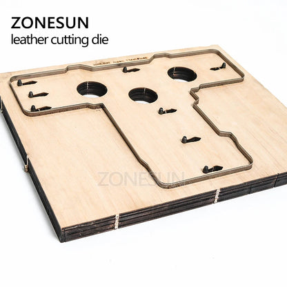 ZONESUN Customized leather cutting die handicraft tool Double open coin purse pouch punch cutter mold DIY paper wallet cut die